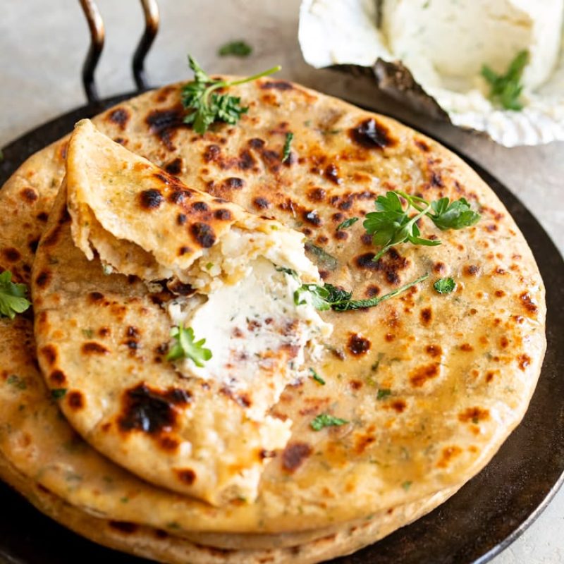 Boursin Aloo Paratha - Indian Breakfast Recipes - Sanjana Feasts